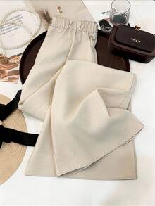 GlowEve CURVE Embroidered Khaki Plus Size Pants, Suitable For Spring, Summer And Autumn - Khaki - View 2