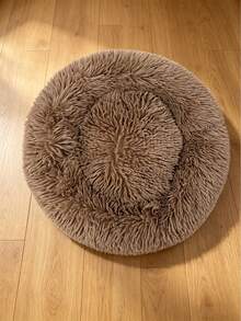 1 Piece Round Warm Fleece Pet Bed, Suitable For Small, Medium And Large Pets, All Seasons Sleeping Use - Camel - View 7
