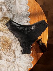 Women's Sexy Lace Panties - Black - View 5