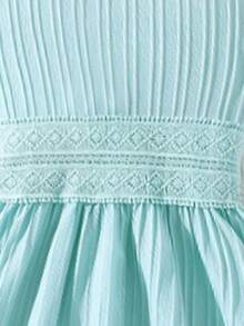 Sparklyn Tween Girl Solid Color Sleeveless Spaghetti Strap Dress For Summer Summer Holiday - Baby Blue - View 6