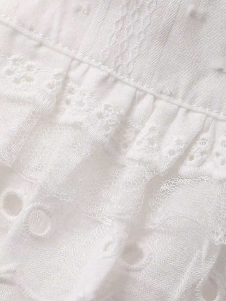 Women's Solid Color Textured Hooded Loose Long Sleeve Lace Patchwork Casual Vacation Sun Protection Spring/Summer Jacket