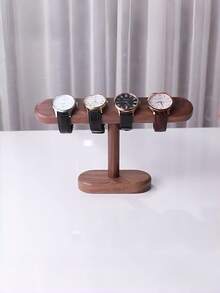 Cirelle A Watch Stand, Solid Wood Watch Table, Creative Ornament Storage Rack, Watch Display Shelf, Bracelet And Necklace Rack. - Brown - View 9