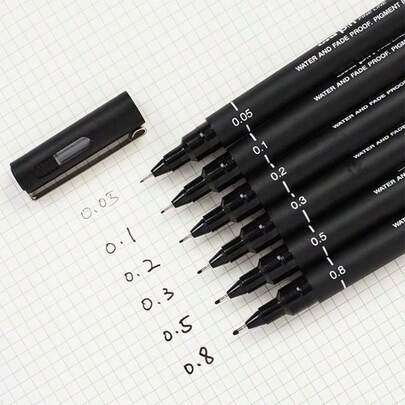 Fine Line Black Micro Pen - Waterproof Archive Ink, Multi Line For Sketching, Anime Artist, Illustration Technology, Drawing Office Documents,For School Supplies,Back To School