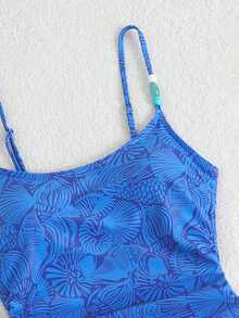 Swim Mod 2026春夏多色贝壳印花连体泳衣，休闲沙滩度假女装 - 彩色 - 查看 4