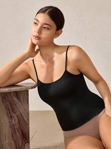 Veilyse 1 Áo Yếm Cơ Bản Mùa Hè Cho Nữ, Áo Tank Top Có Gân Như Áo Trong Hoặc Áo Khoác Ngoài Để Che Ngực - màu đen - Xem 9