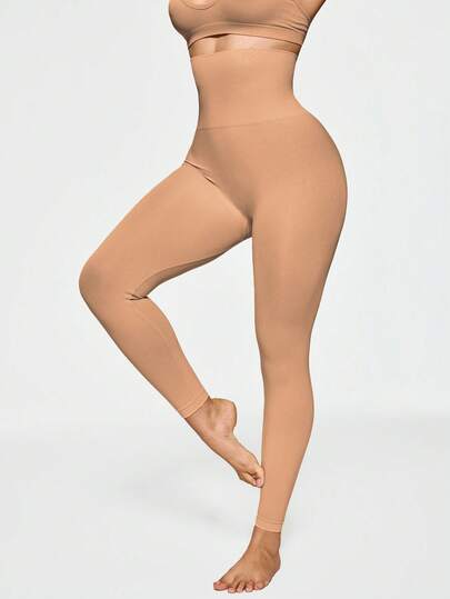 SHAPORA Women's Solid Color Minimalist High Waist Slimming Pants, Everyday Wear