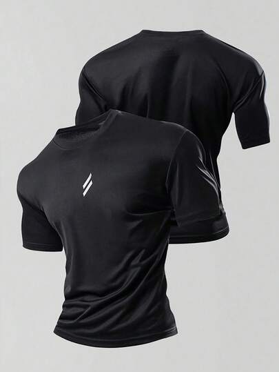 Manfinity Sport Corelite Men's Casual Summer Sports Running Fitness Quick-Dry Short Sleeve T-Shirt