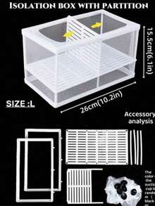 Fish Tank, Aquarium Isolation Box, Tropical Fish Fry Separation Net, Suspended Injured Fish Protection Net, 1pc - White - View 7