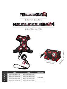 Betty Boop x SHEIN Set Harness dan Tali Perjalanan Hewan Peliharaan dengan Motif Kartun, Kalung, Tas Penyimpanan Portabel, Berbagai Pilihan Ukuran, Panjang Harness yang Dapat Diatur, Cocok untuk Kucing, Cocok untuk Anjing, Lucu, Menggemaskan, Miss Betty - MultiWarna - View 9