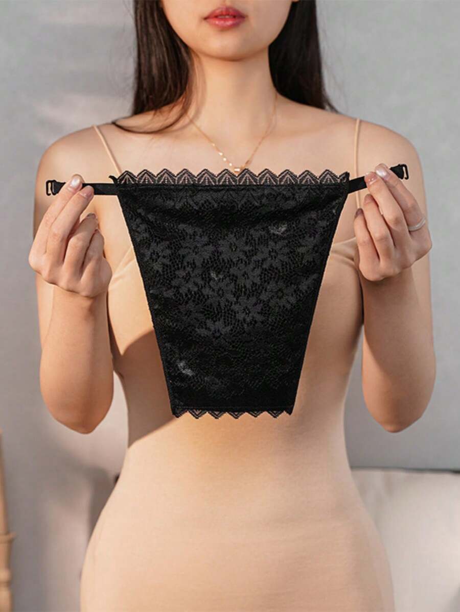 1/2 Miếng Đệm Áo Ngực Ren Hai Lớp Dành Cho Nữ, Chất Liệu Lụa Băng Chống Lộ Ngực Chống Trượt, Miếng Lót Áo Ngực Nâng Ngực Có Thể Tháo Rời Giặt Được, Miếng Che Ngực Chống Rò Rỡ Cho Đồ Lót - Nhiều màu - Xem 1