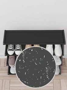 This Large Four-Layer Z-Shaped Shoe Rack Can Be Easily Assembled Without Any Tools. It Is Made Of Black Plastic And Is A Stackable Storage Rack, Suitable For Homes, Dormitories And Living Rooms. Its Space-Saving Floor-Standing Design Makes It An Ideal Choice For Shoe Storage. - Multicolor - View 5