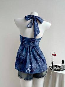 Women Plus Size Sports Dresses - Blue - View 3
