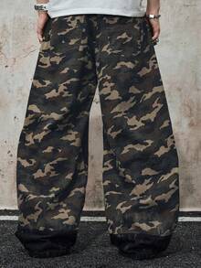 ROMWE MEN Street Life Quần jeans nam ống cong phối họa tiết rằn ri. - Nhiều màu - Xem 3