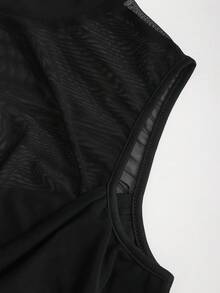 Sweetra Damen Gold Schmetterling Dekor ärmelloses kurzes Weste, Frühling/Sommer/Herbst - Schwarz - Übersicht 7
