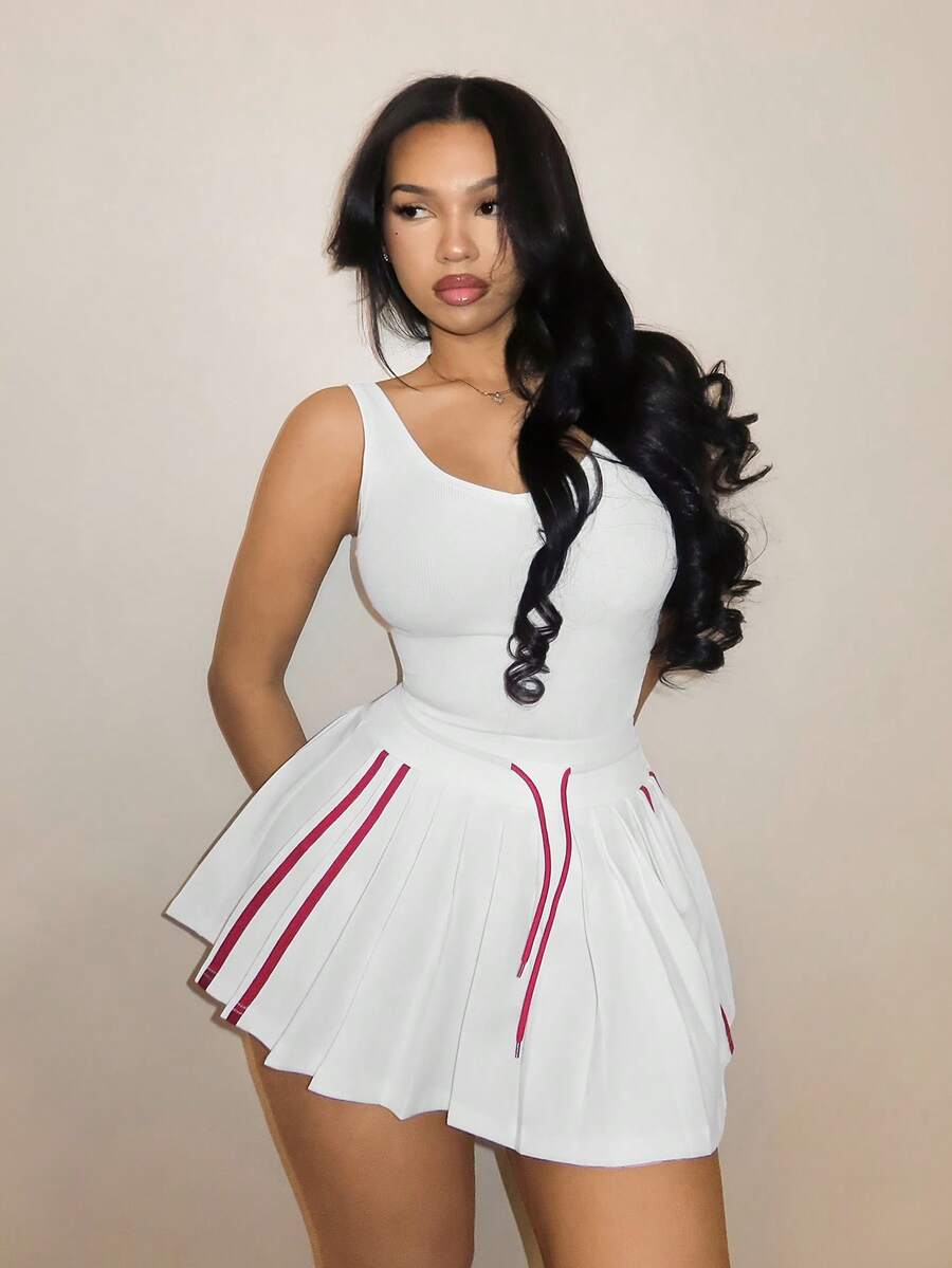 BamGleam 女式裙子 - 白色 - 查看 1