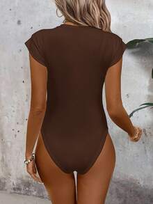 EMERY ROSE Bộ 2 chiếc bodysuit nữ phong cách tối giản thường ngày màu đen & trắng - Nhiều màu - Xem 3