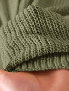 CosyJoli Cárdigan de punto con volantes en el bajo, de moda minimalista, para mujer de talla grande - Verde - Ver 7
