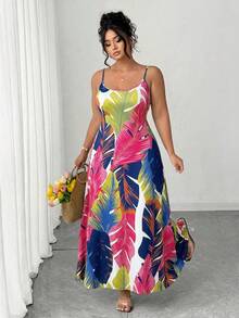 Elenzga Đầm dệt kim dài in họa tiết, thanh lịch, đa năng, phù hợp cho nữ cỡ lớn, thích hợp mặc đi làm và sinh hoạt hàng ngày. - Nhiều màu - Xem 1
