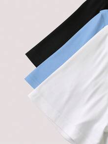 Plus Size Solid Color Minimalist V-Neck Short Sleeve T-Shirt - Multicolor - View 6