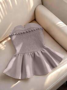 Franclia Áo không tay phong cách Punk cỡ lớn, trang trí cúc, thích hợp cho mùa xuân/hè. - Màu Hồng baby - Xem 2