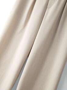 GlowEve CURVE Embroidered Khaki Plus Size Pants, Suitable For Spring, Summer And Autumn - Khaki - View 4