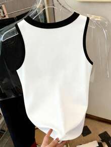 Resyla Women's Contrast Color Minimalist Sleeveless Tank Top - Multicolor - View 2
