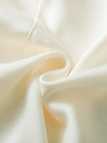 GlowEve Satin Shirt Collar Wrap Tie Bow Short Sleeve Elegant Blouse For Women - White - View 4