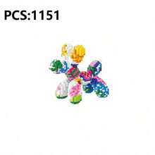 1PC Micro Particle Dog Toy, Assembled Blocks, Abstract Blocks, Block Ornaments, Animal Blocks, Birthday Gifts, Collected Ornaments - Multicolor - View 3