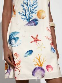 MAIJA Vacation 海洋生物印花无袖迷你连衣裙 - 彩色 - 查看 5