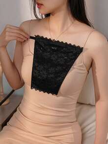 1/2 Miếng Đệm Áo Ngực Ren Hai Lớp Dành Cho Nữ, Chất Liệu Lụa Băng Chống Lộ Ngực Chống Trượt, Miếng Lót Áo Ngực Nâng Ngực Có Thể Tháo Rời Giặt Được, Miếng Che Ngực Chống Rò Rỡ Cho Đồ Lót - Nhiều màu - Xem 3