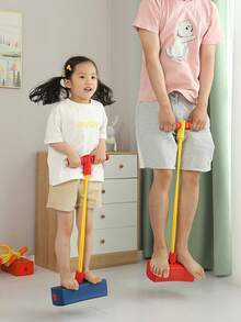 1 buah Mainan Lompat Katak Anak dengan Suara, Mainan Peningkat Tinggi Badan, Tongkat Lompat, Bola Pantul, Latihan Sensorik, Alat Olahraga Peningkat Tinggi Badan & Lompat Tinggi, Mainan Luar Ruangan - Biru - View 2