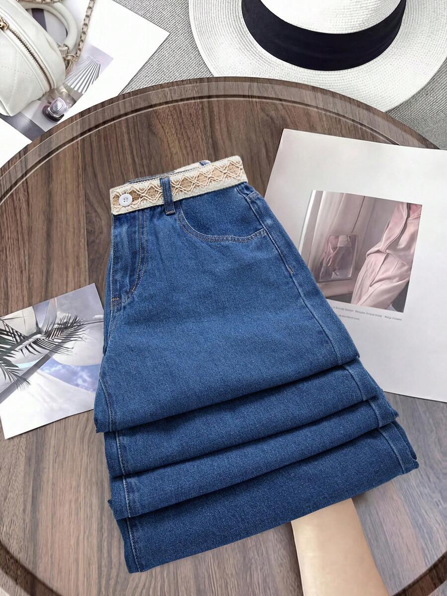 GlowEve Women's Casual Summer Loose Straight Leg Jeans With Pockets, Versatile Daily Wear - Blue - View 1