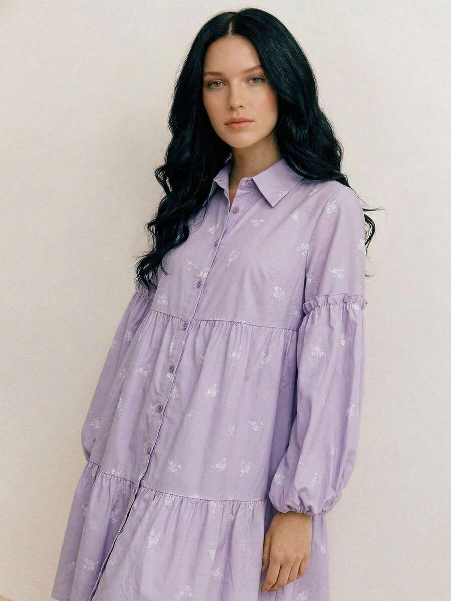 Solavon Blusa bordada elegante para mujer, para uso diario - Rosa - Ver 1