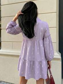 Solavon Blusa bordada elegante para mujer, para uso diario - Rosa - Ver 6