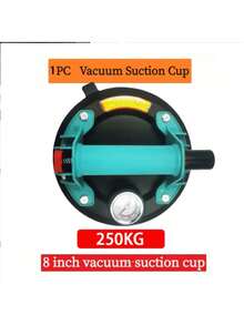 Bộ 1 cốc hút chân không chất lượng cao 8 inch, tải trọng 250kg, cốc hút cao su cao cấp với lực hút mạnh. Thao tác nhấn để vận hành, mép niêm phong sâu, độ kín cao, không rò rỉ. Van xả khí dày giúp bảo vệ hiệu quả thân đĩa. Ứng dụng rộng rãi, thích hợp để di chuyển kính, gạch, đá và các vật dụng khác. - Nhiều màu - Xem 6