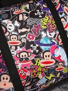 Paul Frank X SHEIN 1. Motif Karakter Kartun Lucu. Dapat digunakan untuk menyimpan tas travel, tas pantai, cocok untuk bepergian, olahraga, rekreasi, dan piknik. Kapasitas besar, cocok untuk pria, wanita, dan pelajar. Dapat dipasang di dalam koper biasa, troli, dan tas monyet. - MultiWarna - View 8