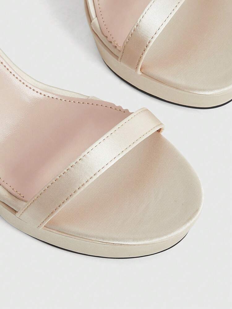 CUCCOO LuxiPop Women Shoes Women's High-Heeled Sandals T-Strap Round Head Exposed Toes Sexy Nightclub Style Thick Heel High-Soled Platform Ankle Strap Sandals Sexy Style Runway Nightclub High-Heeled Sandals