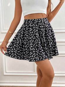 SHEIN Frenchy Quần short nữ thường ngày, quần short váy, trang phục mùa hè. - Nhiều màu - Xem 3