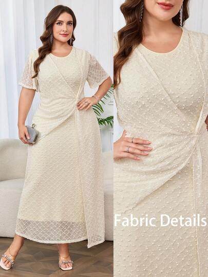 Reflora Plus Size Women Elegant Waist Cinched Round Neck Party Dress Summer Outfits For Women Summer Clothes Summer Vacation Outfits Summer Outfits For Woman Summer Clothes Women Elegant Dresses For Women Elegant Dress For Women Elegant Dresses For Party Elegant Dress Women High-Quality Dress Shirts Suitable For Various Occasions, Such As: Commuting To Work, Casual Wear At Home, Going For A Walk, Visiting Neighbors And Friends, And Shopping. Carnival Costume Carnival Women Look 2026 Women Carnival Costume Carnival Outfit Carnival Costume For Women Women's Carnival Costume