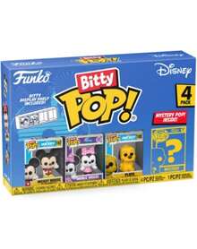 Funko Bitty Mini Vinyl Figure 4 Packs Collectible Set, Classic Cartoon Mouse, Bow-Wearing Mouse, Yellow Puppy And Mystery Character, Micro Size Display Figures With Shelf Case, Cute Desktop Decoration Gift Idea - Multicolor - View 4