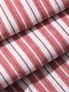 DAZY 2件套女士圆领无袖蝴蝶结条纹套装 - 紅色 - 查看 6