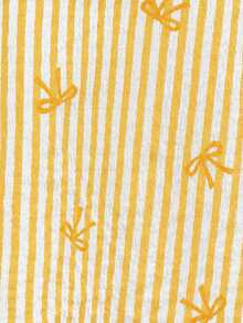 SHEIN Gaun Tanpa Lengan Longgar Motif Garis Warna-warni untuk Bayi Perempuan, Ringan, Cocok untuk Liburan Musim Panas - Kuning - View 3