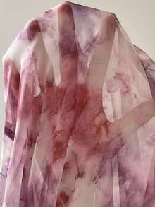 SHEIN 夏季孕妇无袖立领印花优雅休闲连衣裙 - 淡紫色 - 查看 7