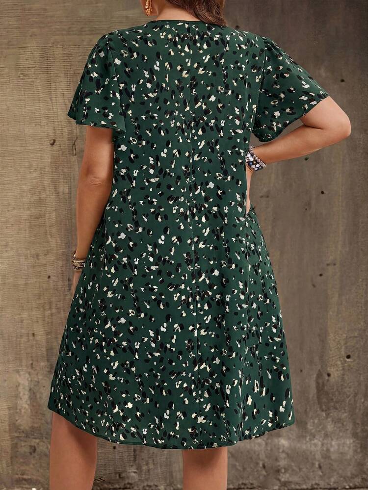 Plus Size V-Neck Short Sleeve Casual Dress,Country Casual Vacation Outfits Woman,Simple And Fashionable For Everyday Wear,Summer Tops Women,Summer Outfits For Women