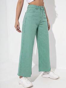 Straight-Leg Jeans With Pockets And Zipper, Versatile Fashion For Women - Grey 5 - View 10