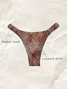 Elavelle Women's Full Print Triangle Bikini Bottom, Suitable For Summer Vacation - Multicolor - View 1