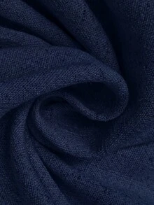 Easowa Robe chemise sans manches abricot avec ceinture à la taille, en lin confortable, convient pour le style décontracté, le trajet, le bureau, le vintage, les vacances à la française - Bleu marine - Voir 7