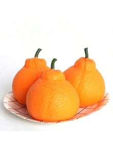 MINKOJA 高级减压玩具 - 可爱创意水果仿真橙子，慢回弹挤压玩具，缓解焦虑和情绪宣泄 - 橘色 - 查看 2