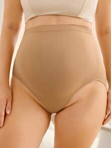 Moonlight&Mama Plus Size Maternity Underwear, Comfortable Seamless Maternity Panties With Belly Support, Suitable For Pregnancy And Postpartum - Apricot - View 5