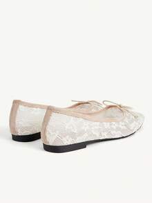 CUCCOO CHICEST Giày nữ mùa xuân hè mới, thiết kế nơ dễ thương, mũi vuông nhỏ, kiểu dáng slip-on, thanh lịch lãng mạn, đơn giản và gợi cảm, giày bệt nữ, giày dự tiệc hẹn hò, tiệc trà chiều, ngày Valentine, trang phục thanh lịch. - Hạnh nhân lớn - Xem 5